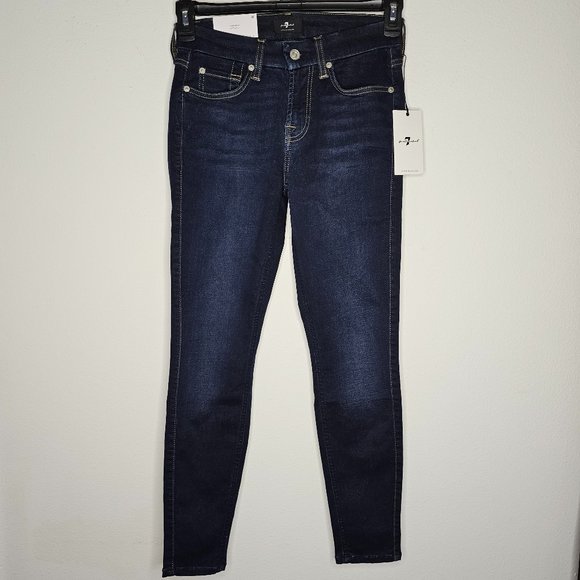 7 For All Mankind Denim - NWT 7 For All Mankind Women's Ankle Skinny/Slim Illusion, Luxe, Dk Jeans Sz 26